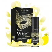 Съедобный жидкий вибратор Dual Vibe! со вкусом лимонного джина с тоником - 15 мл. - ORGIE - купить с доставкой в Нижнем Тагиле