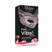 Съедобный жидкий вибратор Dual Vibe! со вкусом клубничного джина с тоником - 15 мл. - ORGIE - купить с доставкой в Нижнем Тагиле