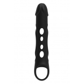 Черная насадка-удлинитель Vibrating Extender With Remote с вибрацией - Dream Toys - в Нижнем Тагиле купить с доставкой