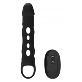 Черная насадка-удлинитель Vibrating Extender With Remote с вибрацией - Dream Toys - в Нижнем Тагиле купить с доставкой