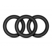 Набор из 3 черных эрекционных колец Black Small Penis Rings - Blush Novelties - в Нижнем Тагиле купить с доставкой