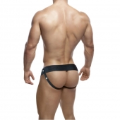 Телесный фаллопротез на черных эластичных ремнях 7 Inch Hollow Strap On - 17 см. - Blush Novelties - купить с доставкой в Нижнем Тагиле