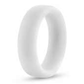 Белое люминесцентное эрекционное кольцо Silicone Glo Cock Ring - Blush Novelties - в Нижнем Тагиле купить с доставкой