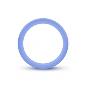 Голубое люминесцентное кольцо Silicone Glo Cock Ring - Blush Novelties - в Нижнем Тагиле купить с доставкой