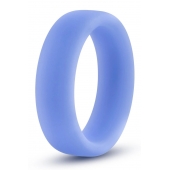 Голубое люминесцентное кольцо Silicone Glo Cock Ring - Blush Novelties - в Нижнем Тагиле купить с доставкой