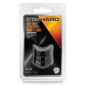 Черное эрекционное кольцо на мошонку Beef Ball Stretcher Snug X Long - Blush Novelties - в Нижнем Тагиле купить с доставкой