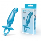 Голубая анальная пробка для массажа простаты Hither Silicone Prostate Plug - 14,3 см. - b-Vibe - в Нижнем Тагиле купить с доставкой