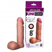 Фаллическая насадка для страпона UNICOCK 8  - 20 см. - LOVETOY (А-Полимер) - купить с доставкой в Нижнем Тагиле