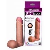 Фаллическая насадка для страпона UNICOCK 8  - 20 см. - LOVETOY (А-Полимер) - купить с доставкой в Нижнем Тагиле