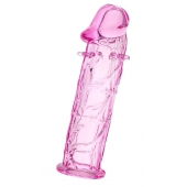 Розовая насадка фаллической формы - 12,5 см. - A-toys - в Нижнем Тагиле купить с доставкой