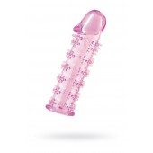 Розовая насадка на пенис с шипами - 12,5 см. - A-toys - в Нижнем Тагиле купить с доставкой