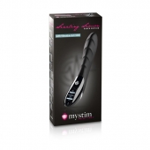 Вибратор с электростимуляцией Sizzling Simon Black Edition - 27 см. - MyStim - купить с доставкой в Нижнем Тагиле