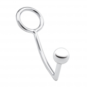 Кольцо на пенис с анальным стимулятором Stainless Steel Anal Hook   Cock Ring - BlueLine - в Нижнем Тагиле купить с доставкой