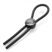 Тёмно-серое эрекционное кольцо с зажимом Again and Again Adjustable Cock Ring - Fifty Shades of Grey - в Нижнем Тагиле купить с доставкой