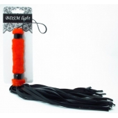 Нежная плеть с красным мехом BDSM Light - 43 см. - БДСМ Арсенал - купить с доставкой в Нижнем Тагиле