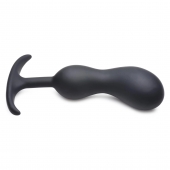Черный массажер простаты с утяжелителями Premium Silicone Weighted Prostate Plug Large - 18,8 см. - XR Brands - в Нижнем Тагиле купить с доставкой