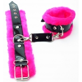 Оковы на ноги с розовым мехом BDSM Light - БДСМ Арсенал - купить с доставкой в Нижнем Тагиле