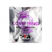 Фиолетовое виброкольцо с двумя вибропульками - Toyfa Basic - в Нижнем Тагиле купить с доставкой