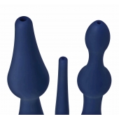 Набор из 3 универсальных насадок для анального душа Universal 3 Piece Silicone Enema Attachment Set - XR Brands - купить с доставкой в Нижнем Тагиле