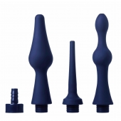 Набор из 3 универсальных насадок для анального душа Universal 3 Piece Silicone Enema Attachment Set - XR Brands - купить с доставкой в Нижнем Тагиле