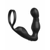 Черный вибростимулятор простаты с эрекционным кольцом Ass-Gasm Pro P-Spot Milker - Pipedream - в Нижнем Тагиле купить с доставкой