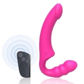 Розовый безремневой страпон Straples Strap-On Dildo - Erokay - купить с доставкой в Нижнем Тагиле