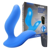 Синий вибромассажер простаты 3,5’’ Remote Control Curve P-spot Massager - 12 см. - Erokay - в Нижнем Тагиле купить с доставкой