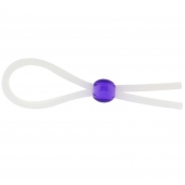 Прозрачное лассо с фиолетовой бусиной SILICONE COCK RING WITH BEAD LAVENDER - NMC - в Нижнем Тагиле купить с доставкой