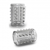 Прозрачная насадка с шипами и шишечками STAY HARD COCK SLEEVE 03 CLEAR - Blush Novelties - в Нижнем Тагиле купить с доставкой