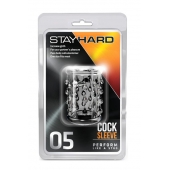 Прозрачная насадка с капельками STAY HARD COCK SLEEVE 05 CLEAR - Blush Novelties - в Нижнем Тагиле купить с доставкой