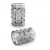 Прозрачная насадка с капельками STAY HARD COCK SLEEVE 05 CLEAR - Blush Novelties - в Нижнем Тагиле купить с доставкой