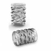 Прозрачная насадка с объёмными чёрточками STAY HARD COCK SLEEVE 06 CLEAR - Blush Novelties - в Нижнем Тагиле купить с доставкой