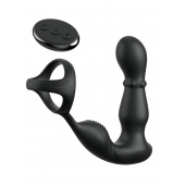 Черный вибростимулятор простаты с кольцом Ass-gasm Slide   Glide - Pipedream - в Нижнем Тагиле купить с доставкой