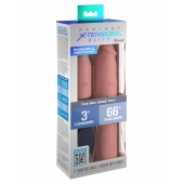 Телесная вибронасадка на член 3  Vibrating Mega X-tension with Remote - 22,9 см. - Pipedream - в Нижнем Тагиле купить с доставкой
