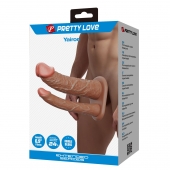 Реалистичная полая насадка на член для двойного проникновения Yairon - 17,5 см. - Baile - купить с доставкой в Нижнем Тагиле