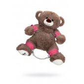 Бондажный набор: бурый мишка с розовыми оковами и наручниками - Pecado - купить с доставкой в Нижнем Тагиле