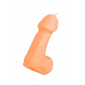 Оранжевая свеча в форме пениса - 47 гр. - Pecado - купить с доставкой в Нижнем Тагиле
