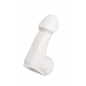 Белая свеча в форме пениса - 47 гр. - Pecado - купить с доставкой в Нижнем Тагиле