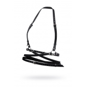 Черная кожаная портупея «Осанка» - Pecado - купить с доставкой в Нижнем Тагиле