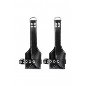 Черные подвесы с белой строчкой - Pecado - купить с доставкой в Нижнем Тагиле