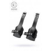 Черные подвесы с белой строчкой - Pecado - купить с доставкой в Нижнем Тагиле