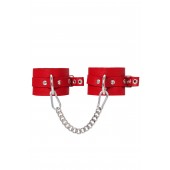 Красные мягкие кожаные оковы с люверсами - Pecado - купить с доставкой в Нижнем Тагиле