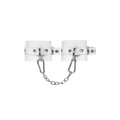 Белые мягкие кожаные наручники с люверсами - Pecado - купить с доставкой в Нижнем Тагиле