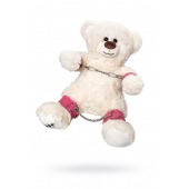 Бондажный набор: белый мишка с розовыми оковами и наручниками - Pecado - купить с доставкой в Нижнем Тагиле