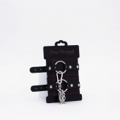 Черно-красные кожаные оковы - Crazy Handmade - купить с доставкой в Нижнем Тагиле