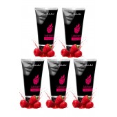 Набор из 5 съедобных лубрикантов JUJU со вкусом малины - JuJu - купить с доставкой в Нижнем Тагиле