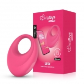 Розовое интерактивное эрекционное виброкольцо Leo - Easy toys - в Нижнем Тагиле купить с доставкой