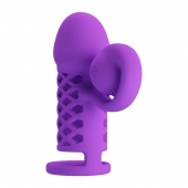 Фиолетовая вибронасадка с клиторальным отростком Harden - Baile - в Нижнем Тагиле купить с доставкой