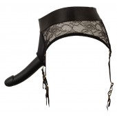 Черный женский страпон Strap-on Set: трусики и насадка - Orion - купить с доставкой в Нижнем Тагиле