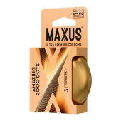 Точечные презервативы MAXUS 2000 Amazing Dots с железным кейсом - 3 шт. - Maxus - купить с доставкой в Нижнем Тагиле
